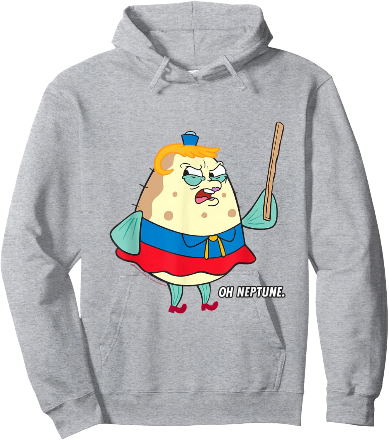 Spongebob Angry Mrs. Puff Oh Neptune Funny Cartoon Hoodie - Hoodie | Ash