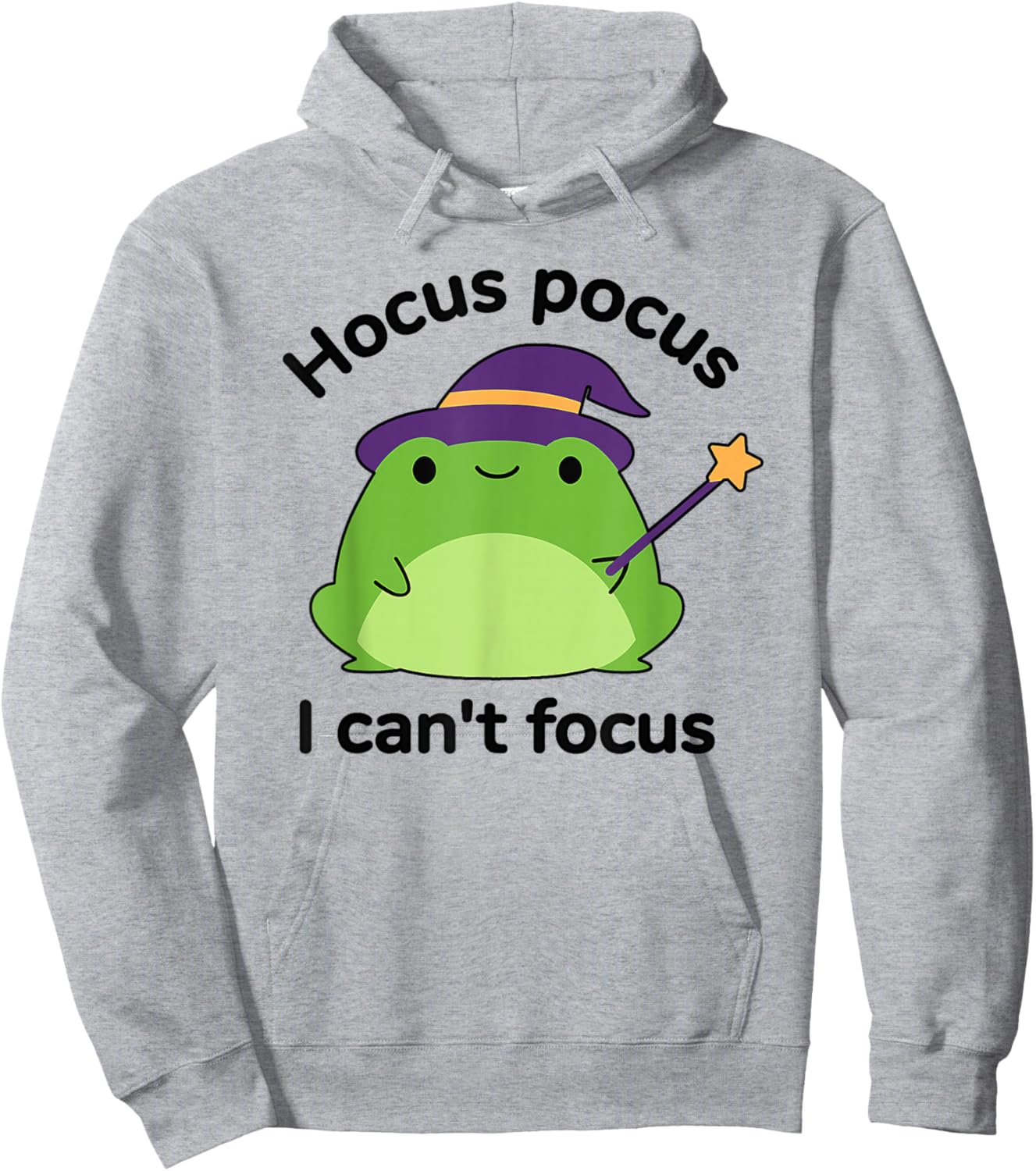 Humor ADHD Hyperactivity Disorder Hocus Pocus I Cant Focus Hoodie - Hoodie | Ash