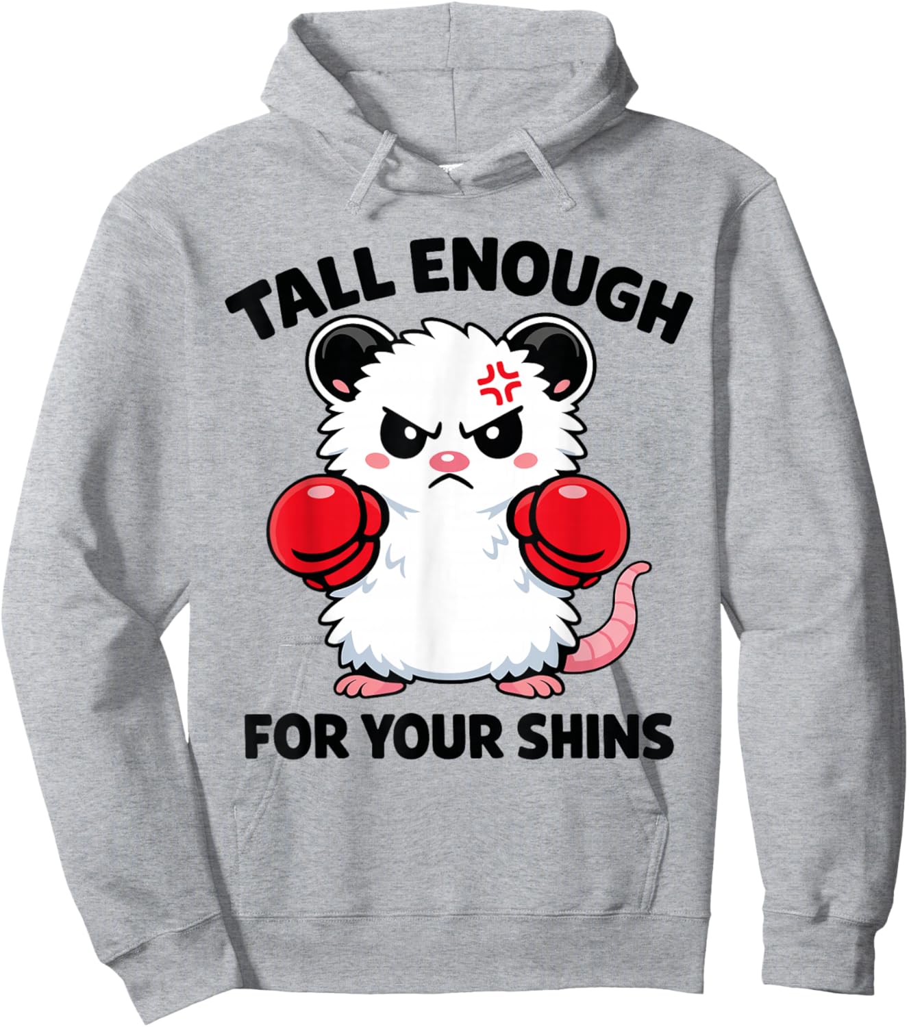 Tall Enough for Your Shins - Funny Possum Meme Hoodie - Hoodie | Ash