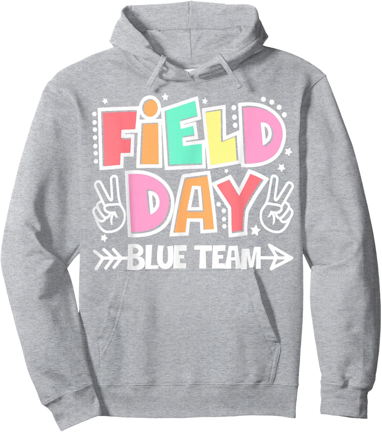 Field Day Blue Team Funny for Teacher Kids Field Day Games Hoodie - Hoodie | Ash
