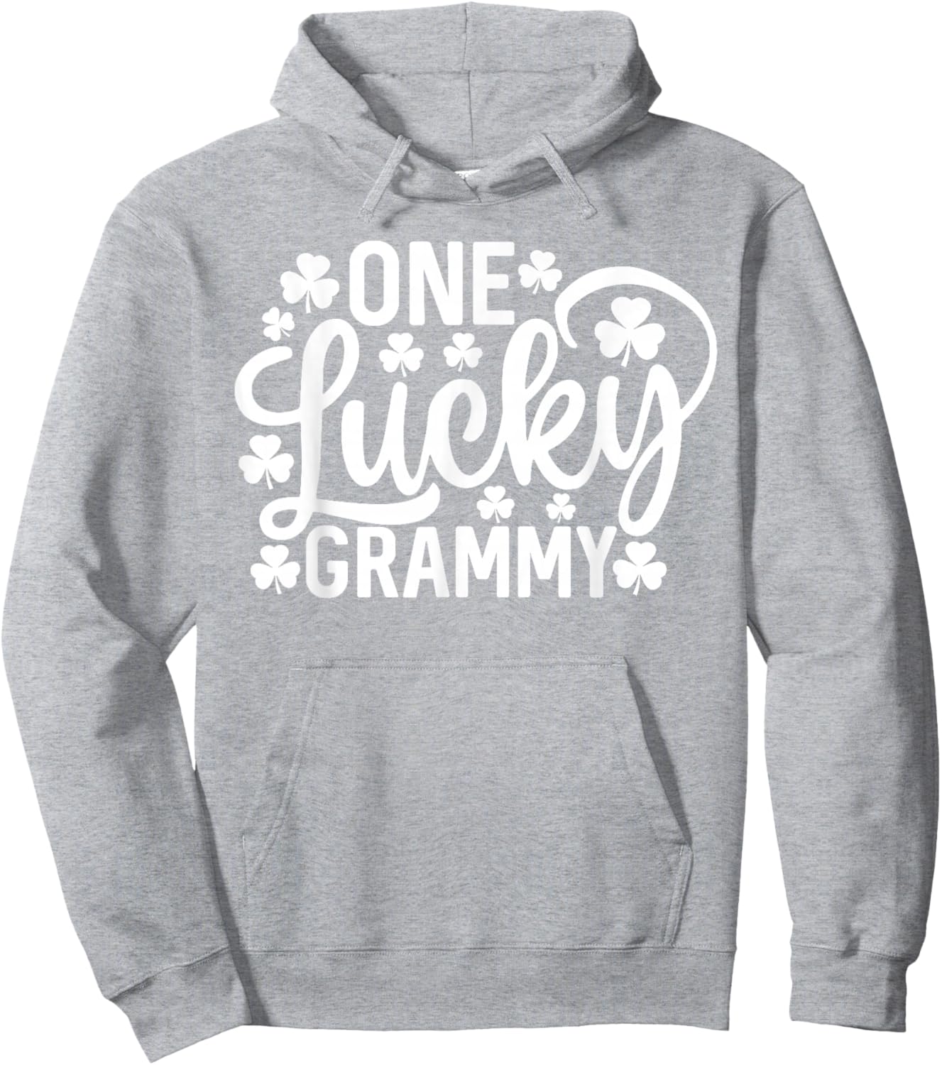 One Lucky Grammy Funny St Patrick's Day Shamrocks Hoodie - Hoodie | Ash