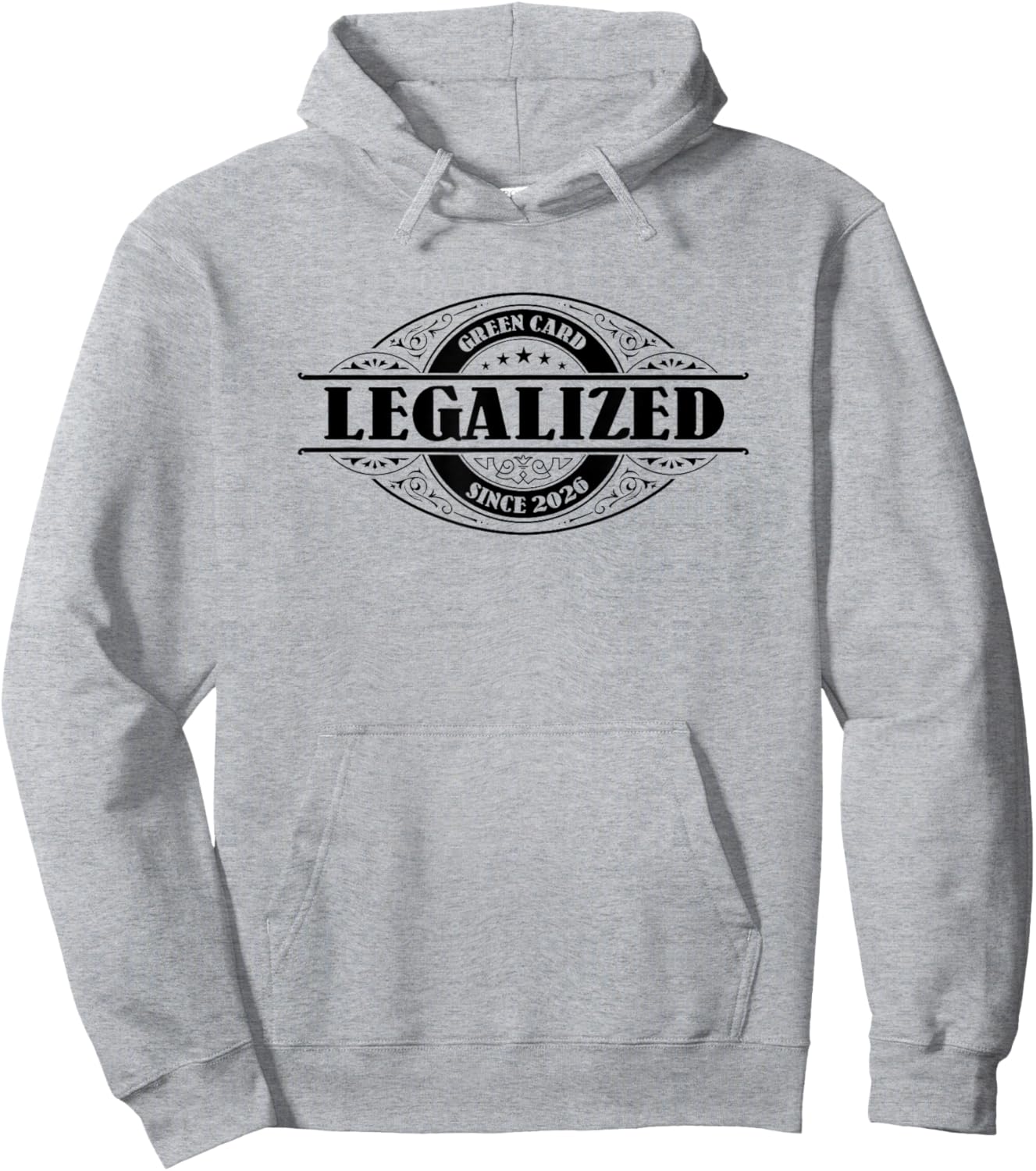 Legalized Since 2026 Green Card Gift, USA Greencard Present Hoodie - Hoodie | Ash