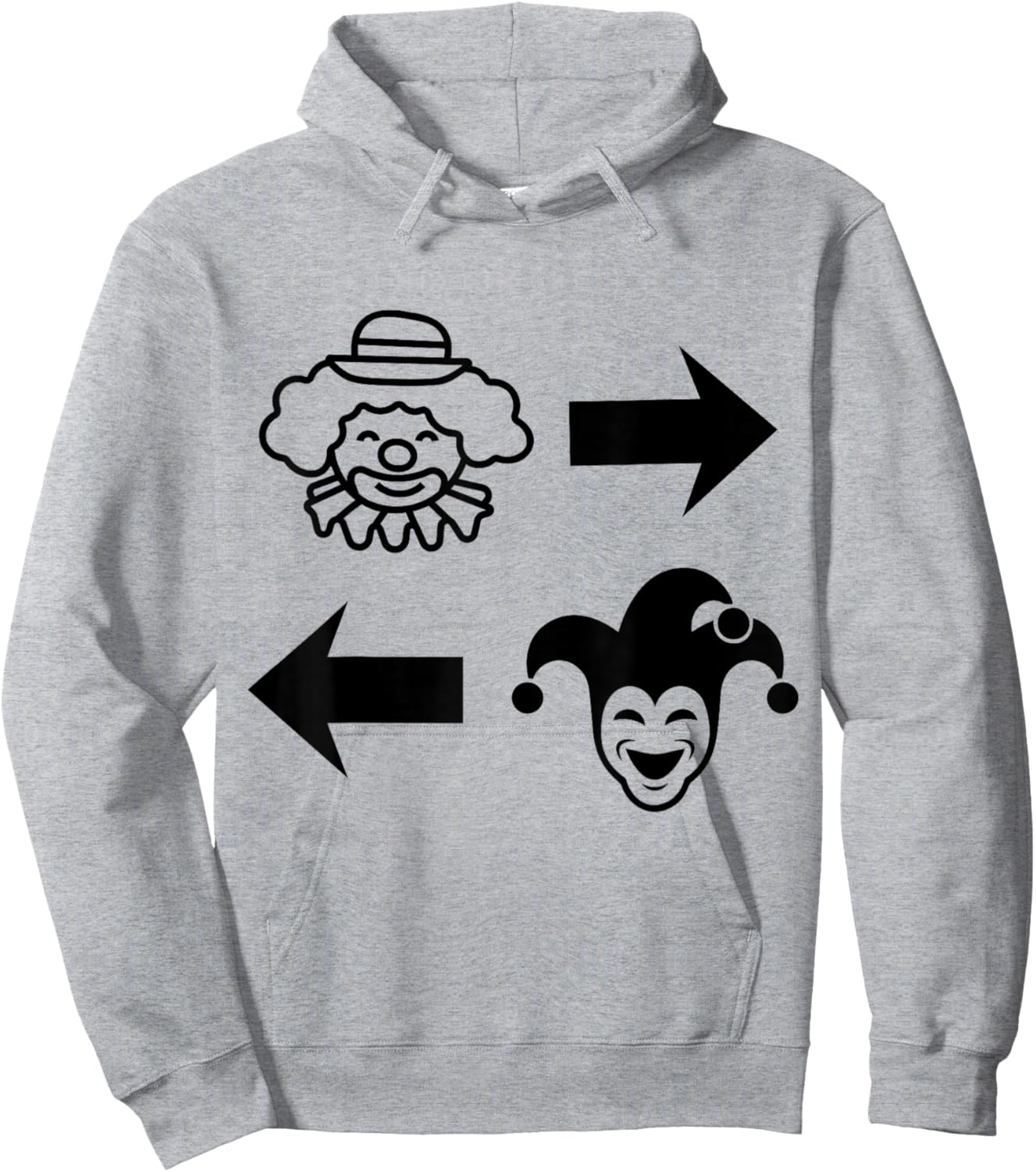 Clowns to The Right Jokers to The Left Fun Halloween Hoodie - Hoodie | Ash