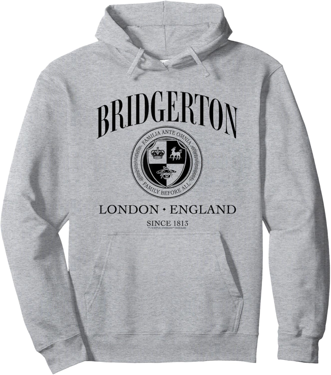 Bridgerton House Emblem Officially Licensed Hoodie - Hoodie | Ash