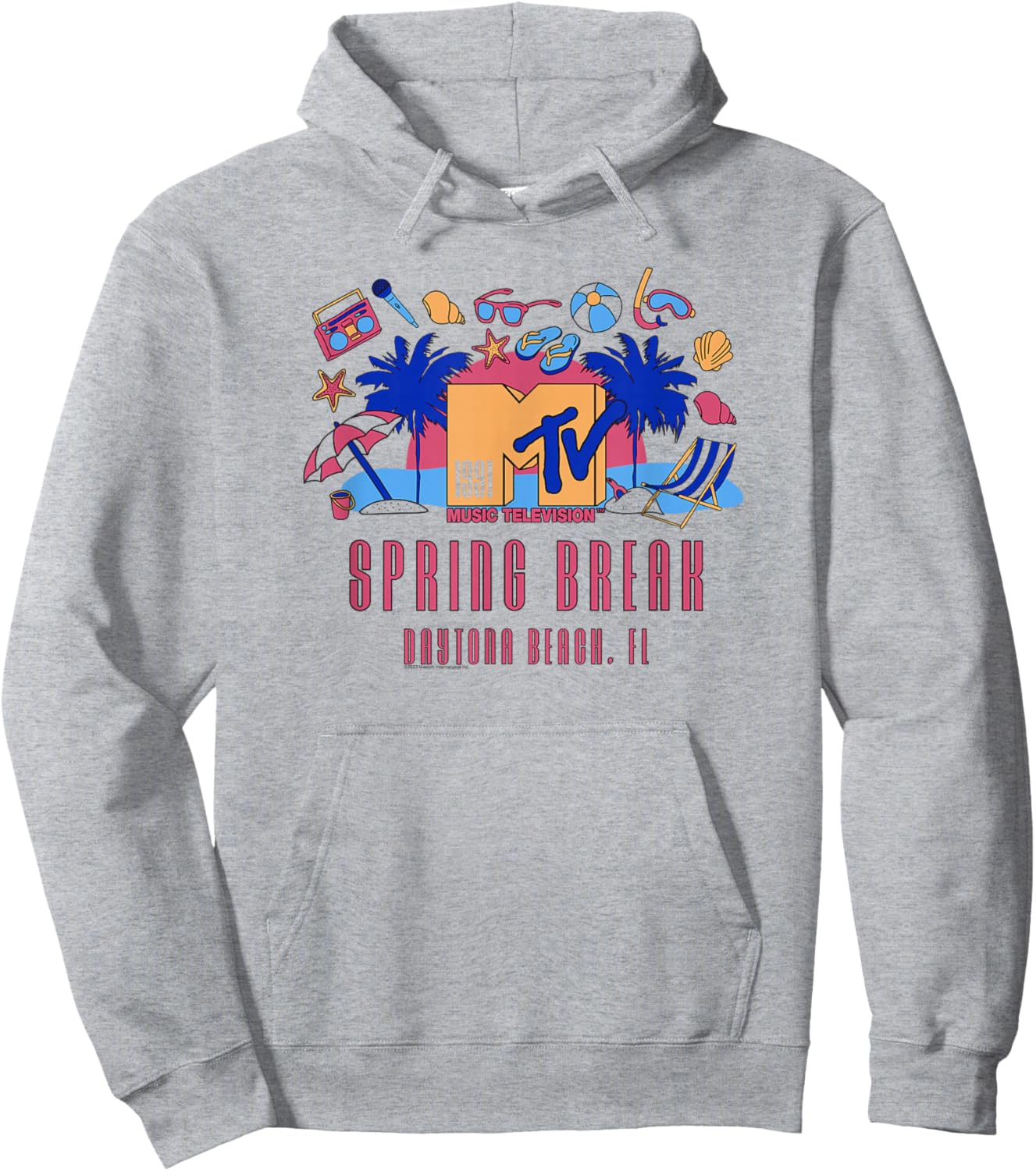 MTV Spring Break Daytona Beach 1991 Icons Vintage TV Hoodie - Hoodie | Ash