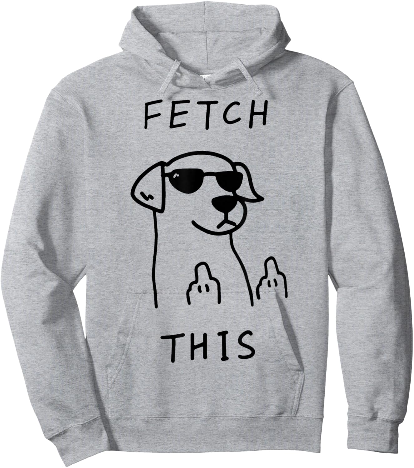Fetch This Dog with Glasses Meme Humor Joke Hoodie - Hoodie | Ash