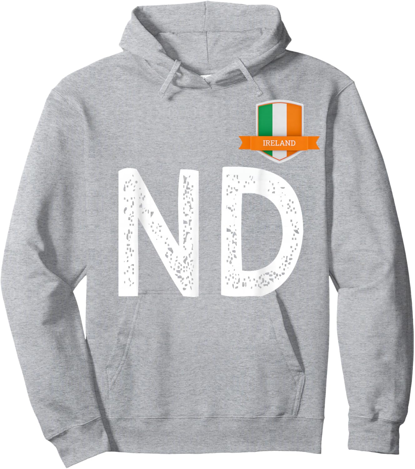 Ireland Irish Human-Flag Letter N and D Éire Ireland Hoodie - Hoodie | Ash