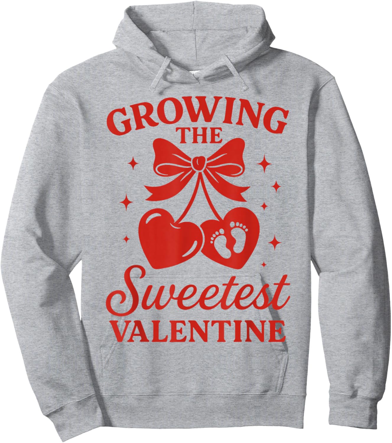 Valentines Pregnancy Announcement Growing Sweetest Valentine Hoodie - Hoodie | Ash
