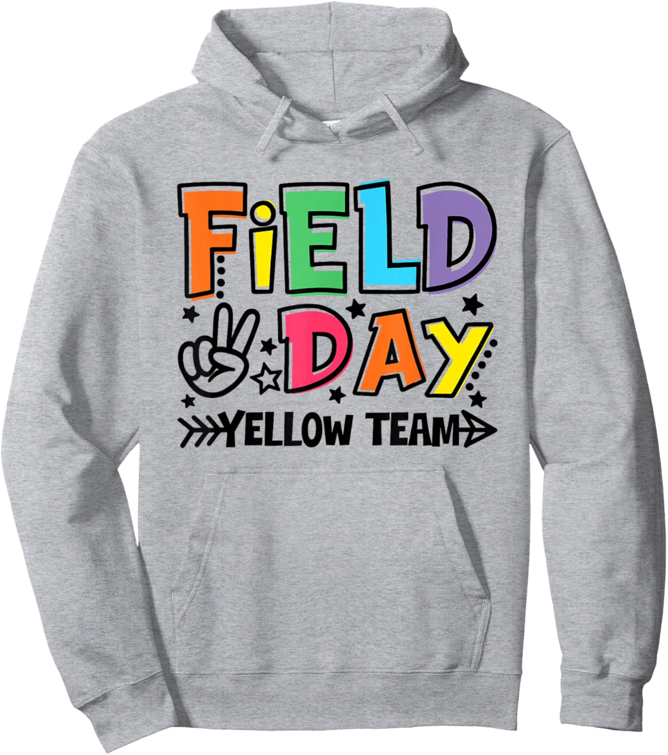Field Day Yellow Team Funny for Teacher Kids Field Day Games Hoodie - Hoodie | Ash