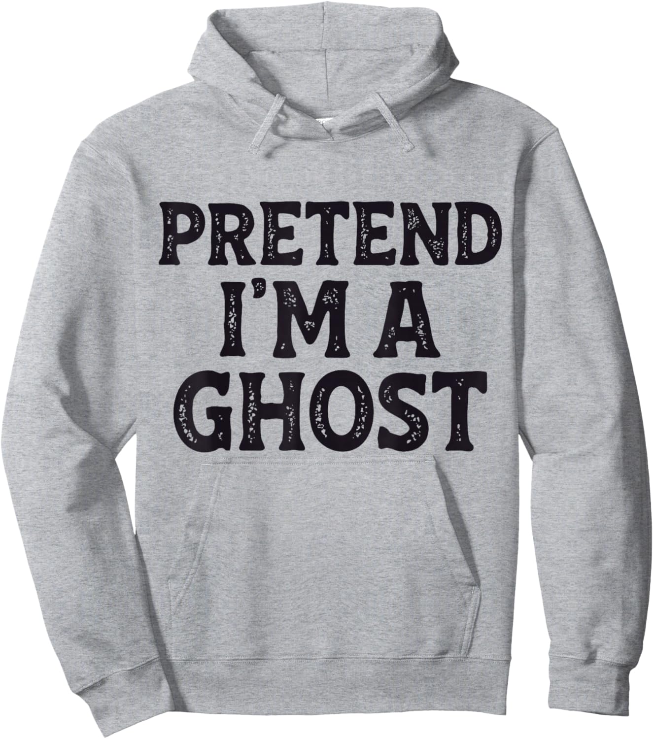 Pretend I'm A Ghost Easy Lazy Funny Halloween Mom Dad Hoodie - Hoodie | Ash