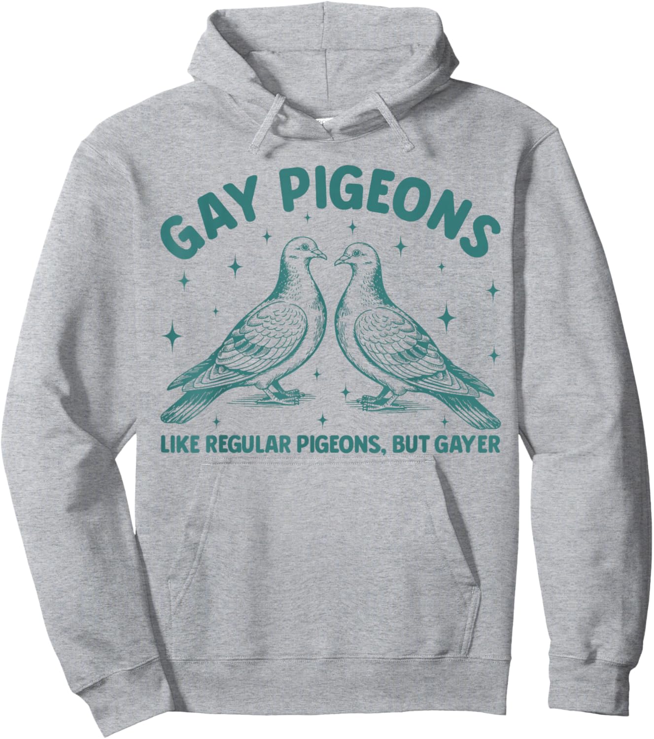 Funny Gay Pigeons Like Regular Pigeons But Gayer LGBT Pride Hoodie - Hoodie | Ash