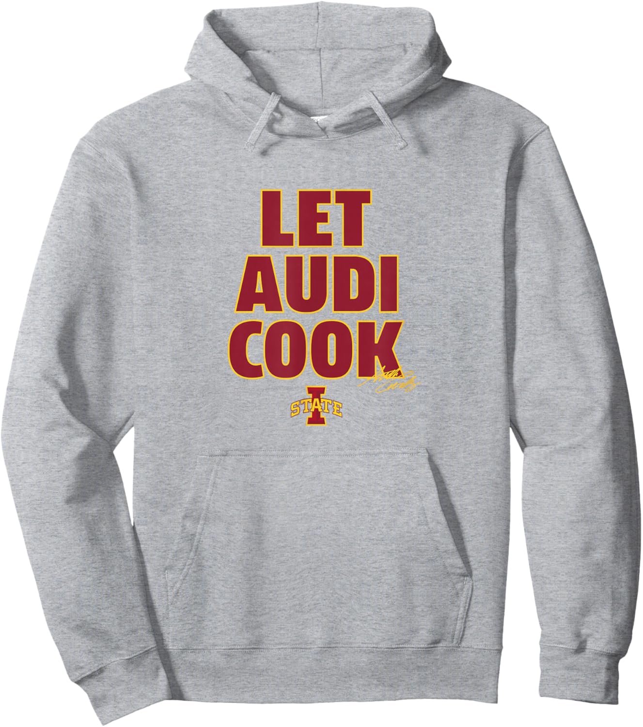 Audi Crooks - Let Audi Cook - Iowa State Basketball Hoodie - Hoodie | Ash