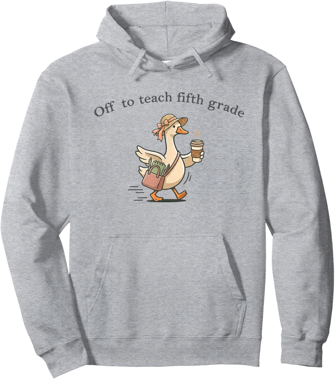 Funny Fifth Grade Teacher Goose Back to School Hoodie - Hoodie | Ash