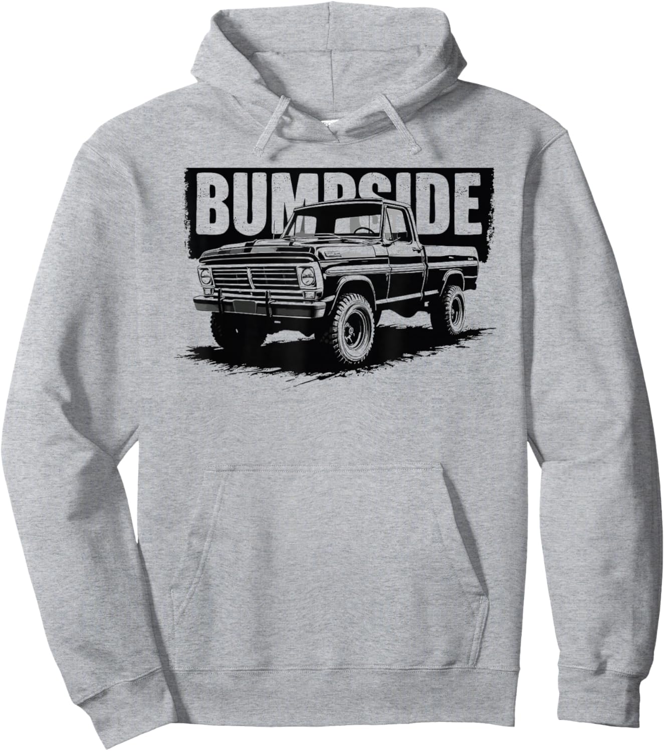 Bumpside Classic 4x4 Offroad Old School Truck Bumpside Truck Hoodie - Hoodie | Ash