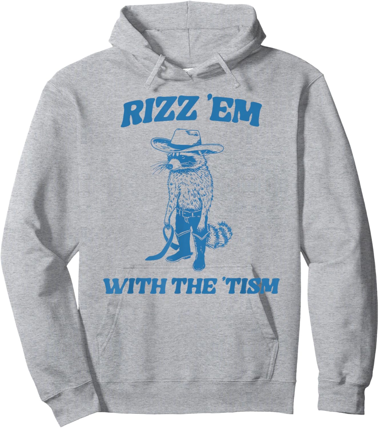 Rizz 'Em with The Tism Raccoon Autism Awareness Funny Meme Hoodie - Hoodie | Ash