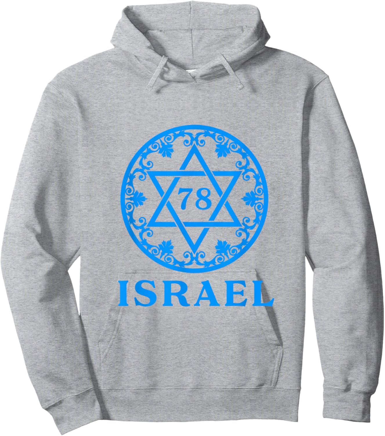 Israel 78th Birthday Israeli Yom Ha'atzmaut Independence Day Hoodie - Hoodie | Ash