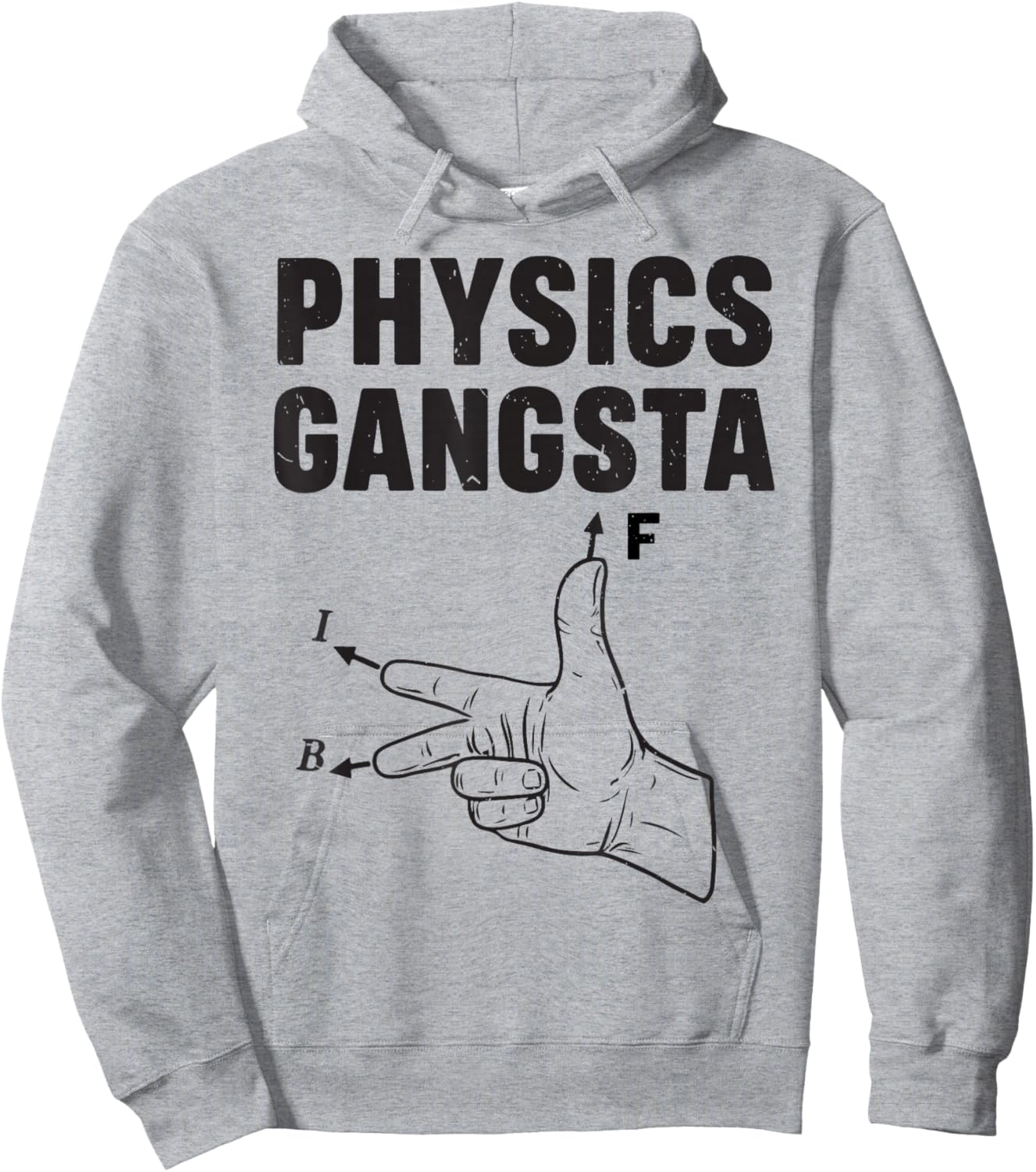 Funny Physics Gangsta Physics Joke STEM Pun Physical Teacher Hoodie - Hoodie | Ash