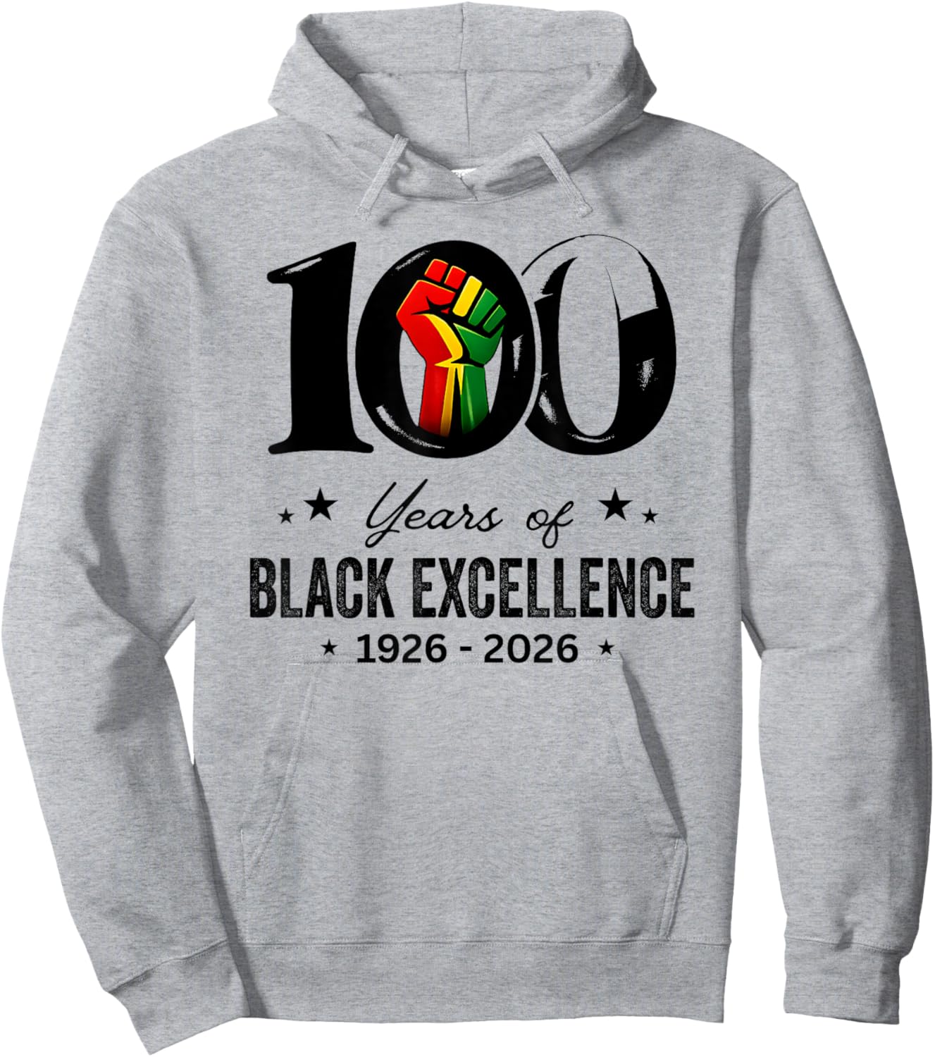 Black History Month 100 Years of Black History Centennial Hoodie - Hoodie | Ash