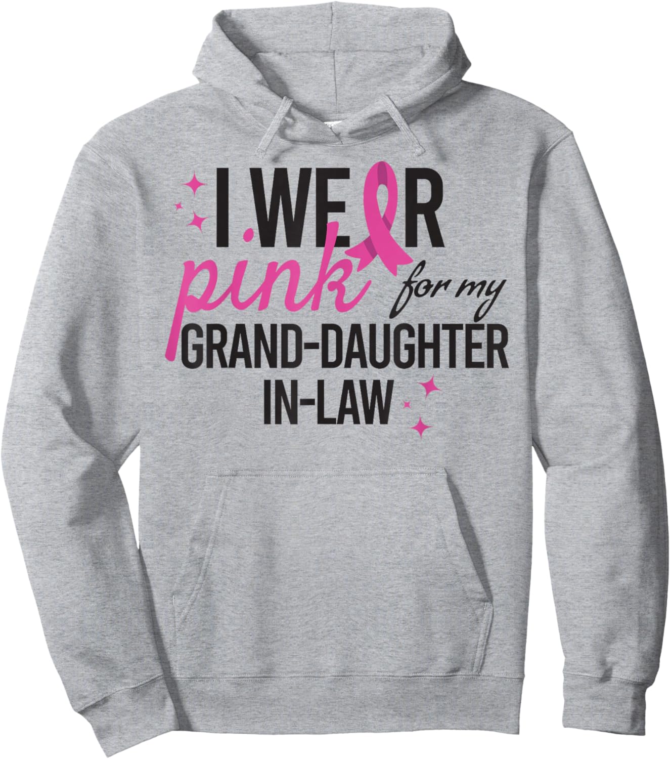 Pink for My Grand Daughter in Law Breast Cancer Awareness Hoodie - Hoodie | Ash