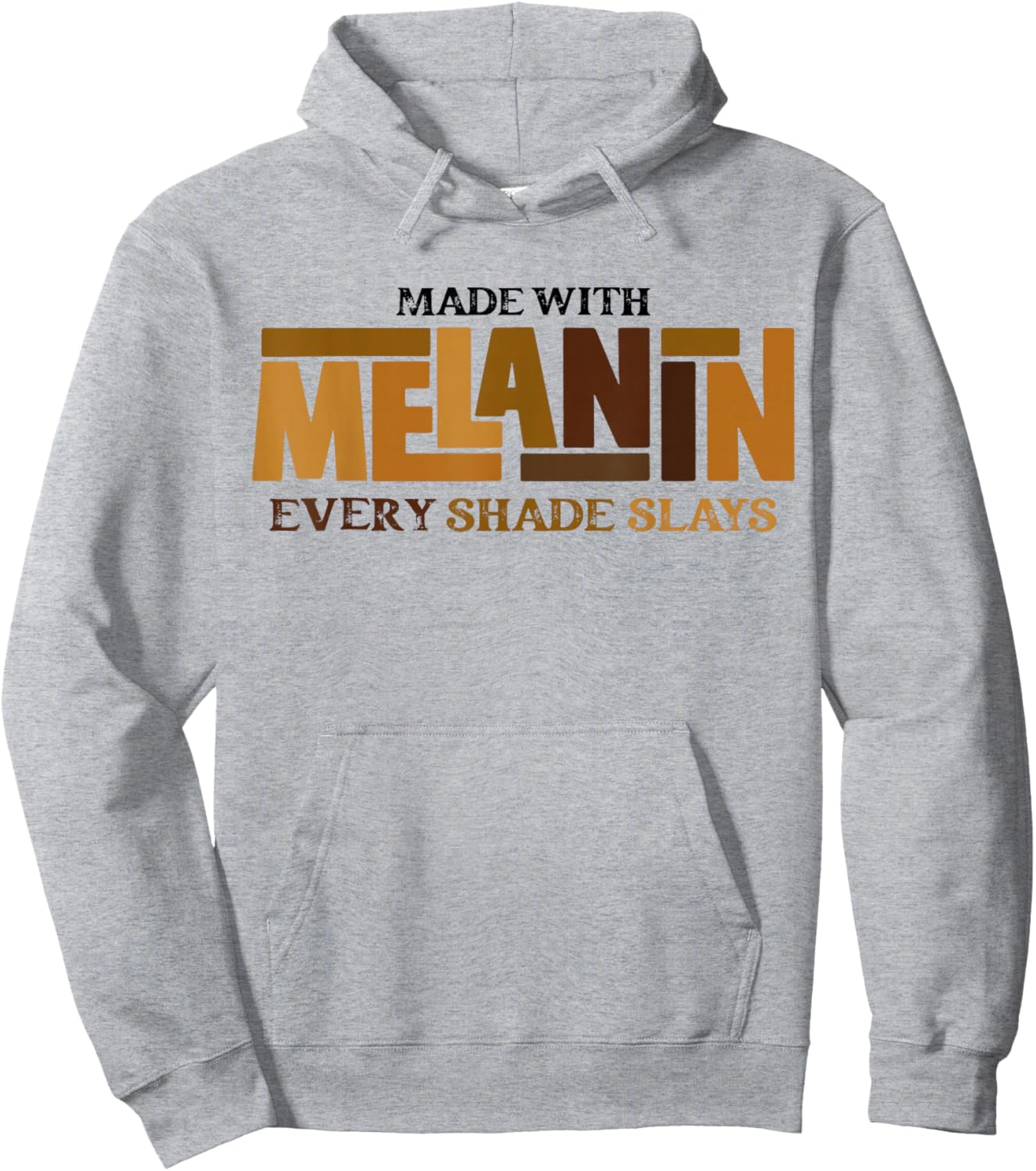 Melanin Every Shade Slays Natural Hair Afro Black History Hoodie - Hoodie | Ash