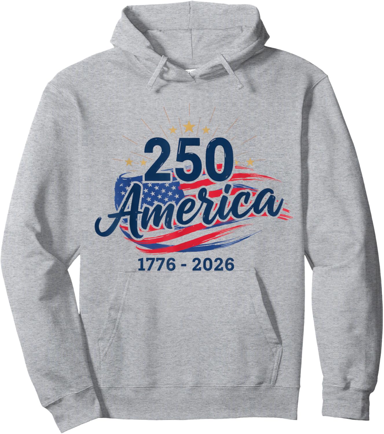 Retro 250 Years American 1776 2026 250th USA Years Men Women Hoodie - Hoodie | Ash