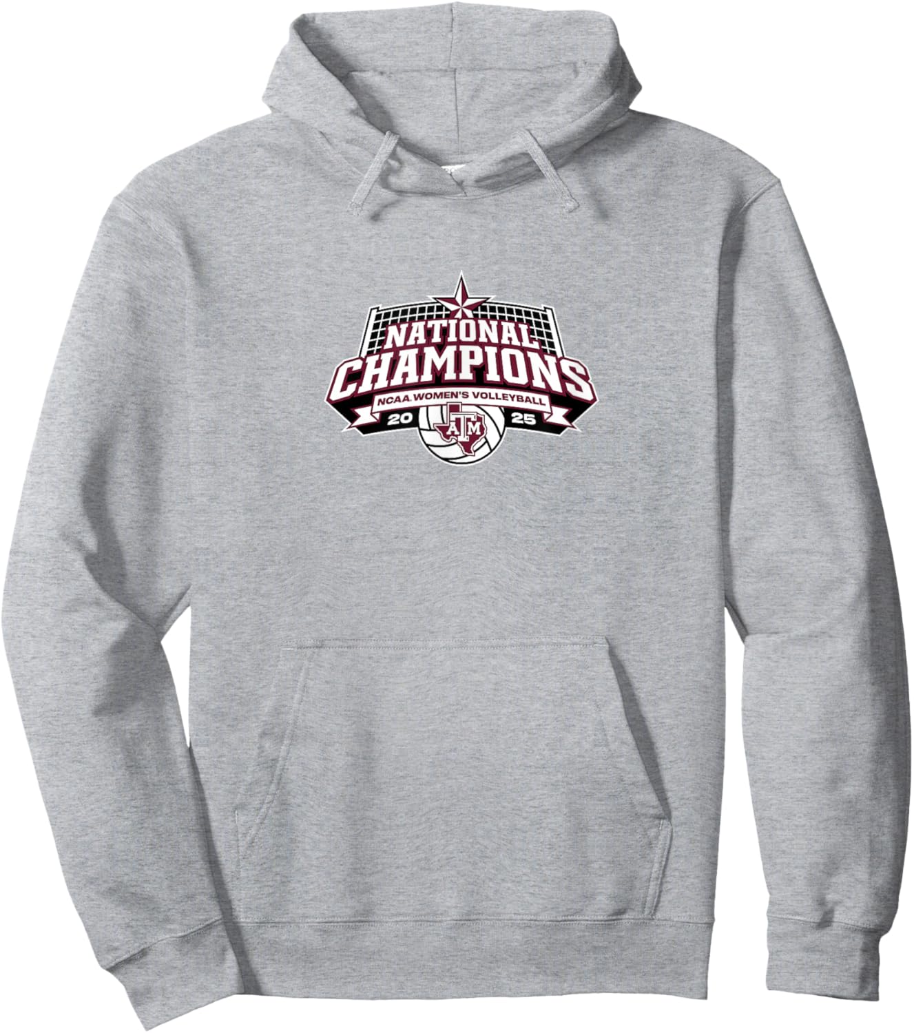 Texas A&M Women's Volleyball - 2025 National Champions Logo Hoodie - Hoodie | Ash