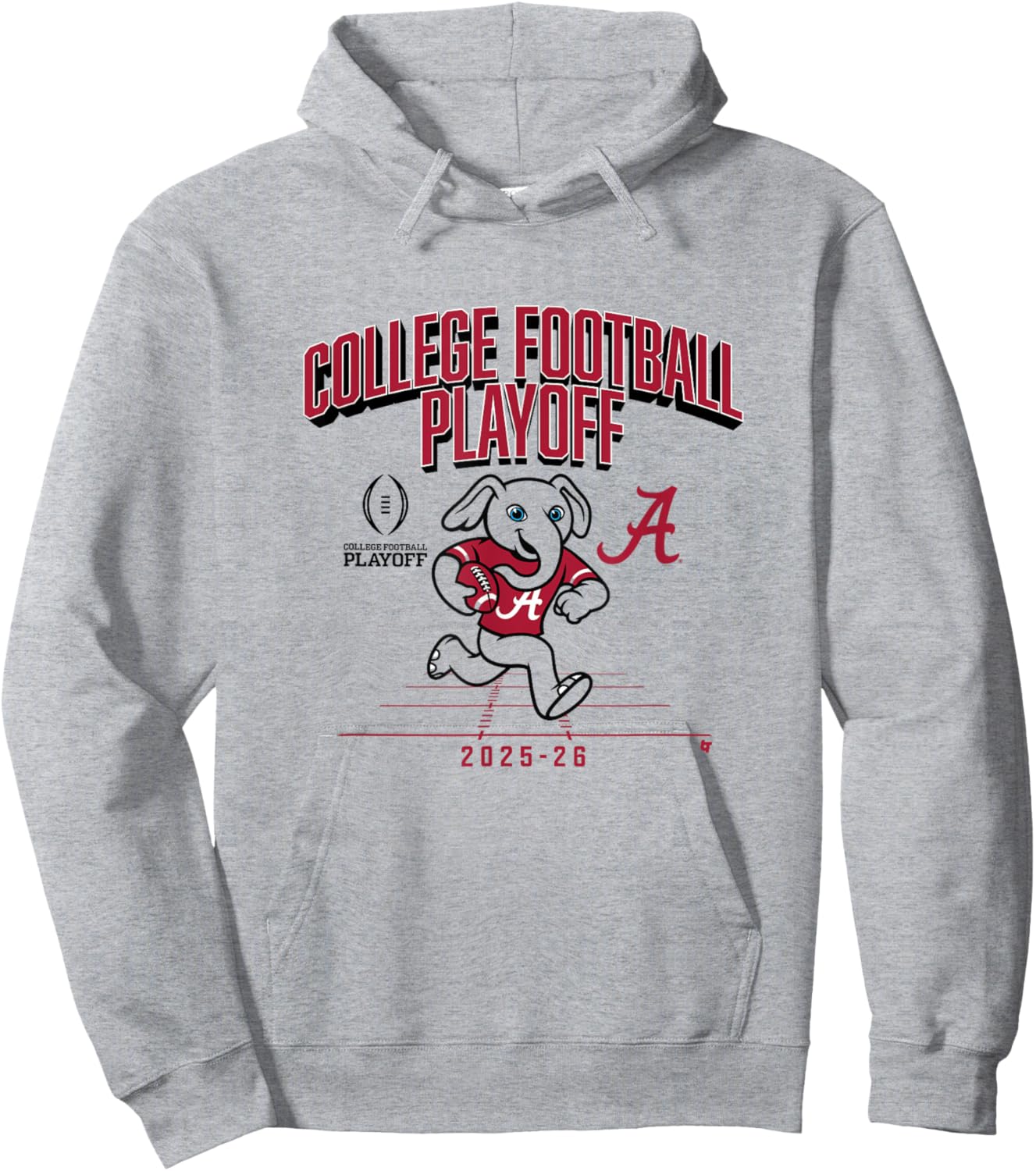 Alabama Crimson Tide College Football Playoff Mascot 2025 Hoodie - Hoodie | Ash