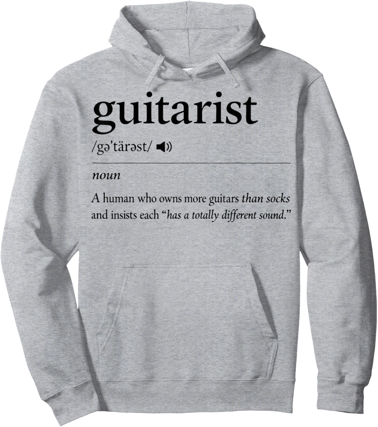 Guitarist Definition Owns More Guitars Than Socks Funny Hoodie - Hoodie | Ash