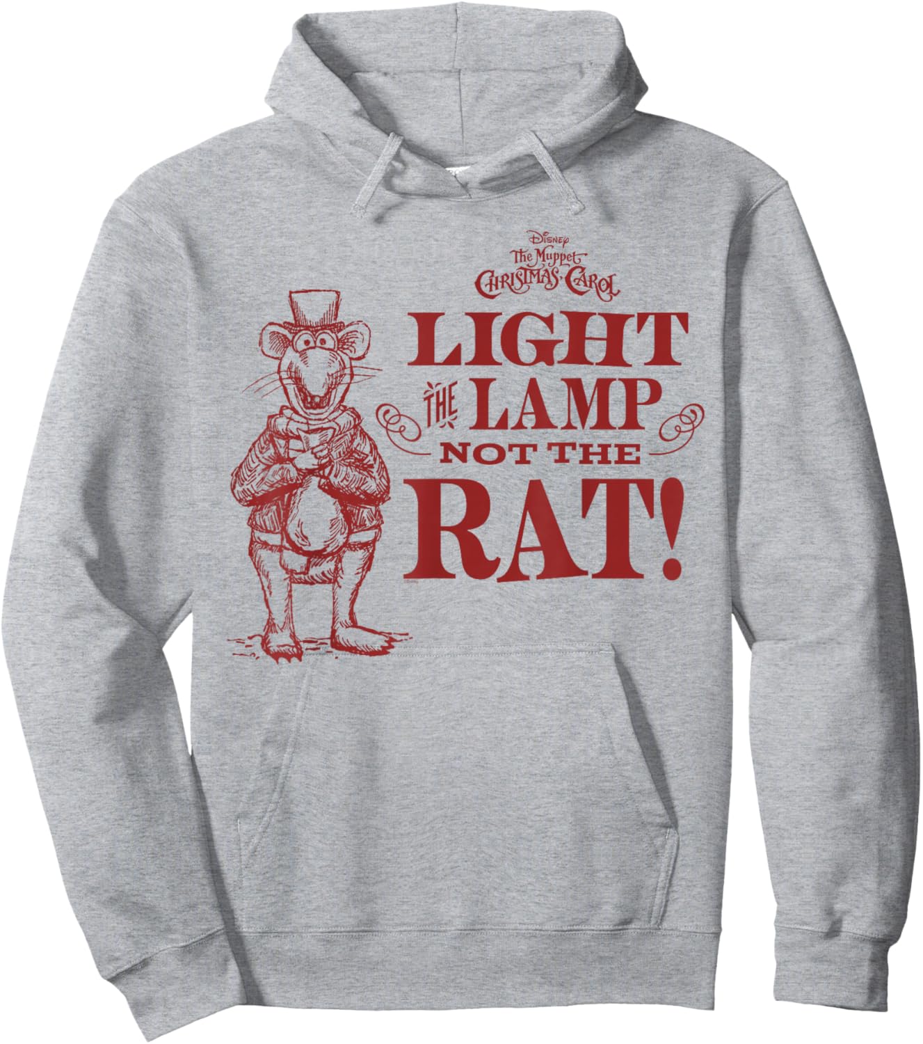 Disney The Muppet Christmas Carol Light The Lamp Not The Rat Hoodie - Hoodie | Ash
