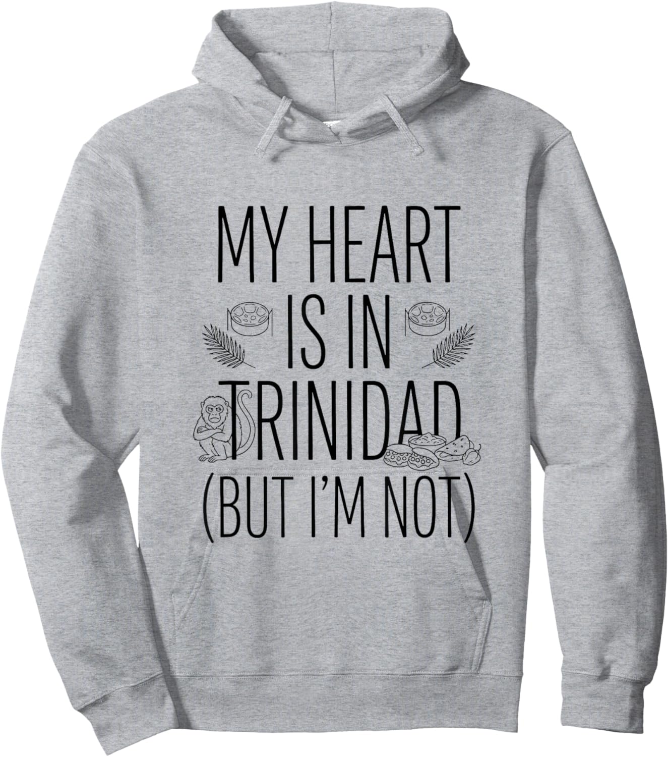 My Heart is in Trinidad (But I Am Not) - Trinidadian Hoodie - Hoodie | Ash