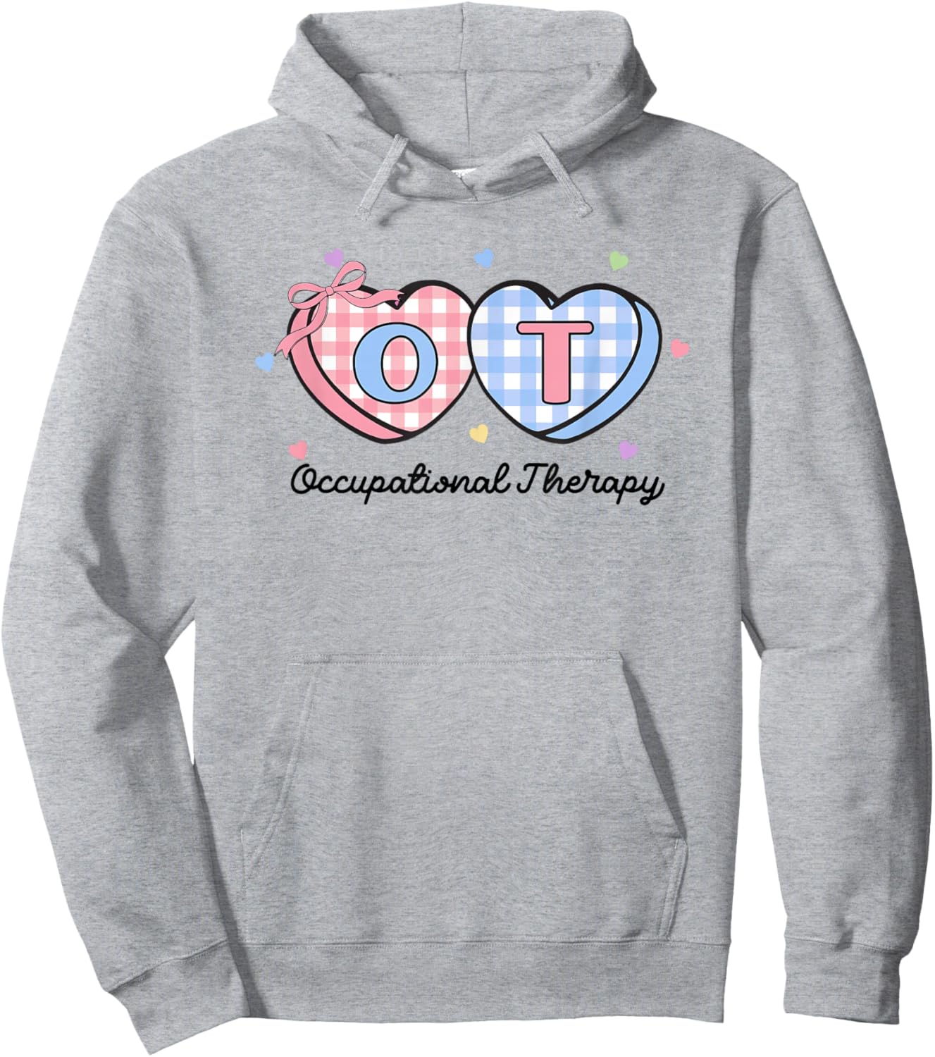 OT Valentine's Day Occupational Therapy Pink Coquette Bow Hoodie - Hoodie | Ash