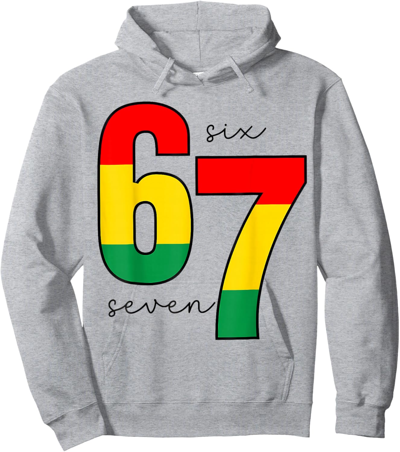 Meme Melanin 67 Funny Six Seven African Black History Month Hoodie - Hoodie | Ash