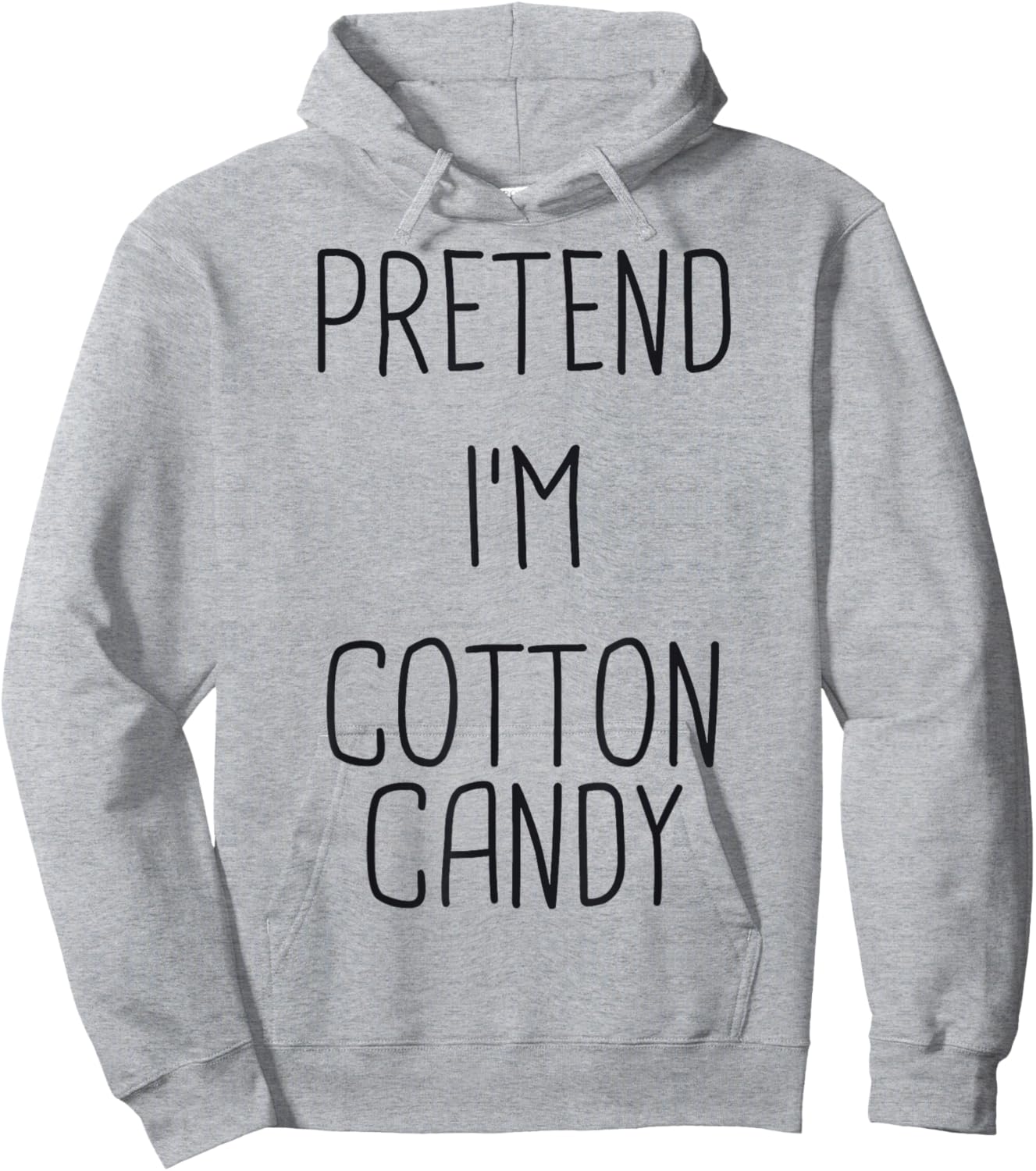 Pretend I'm Cotton Candy Lazy Easy Halloween Costume Hoodie - Hoodie | Ash