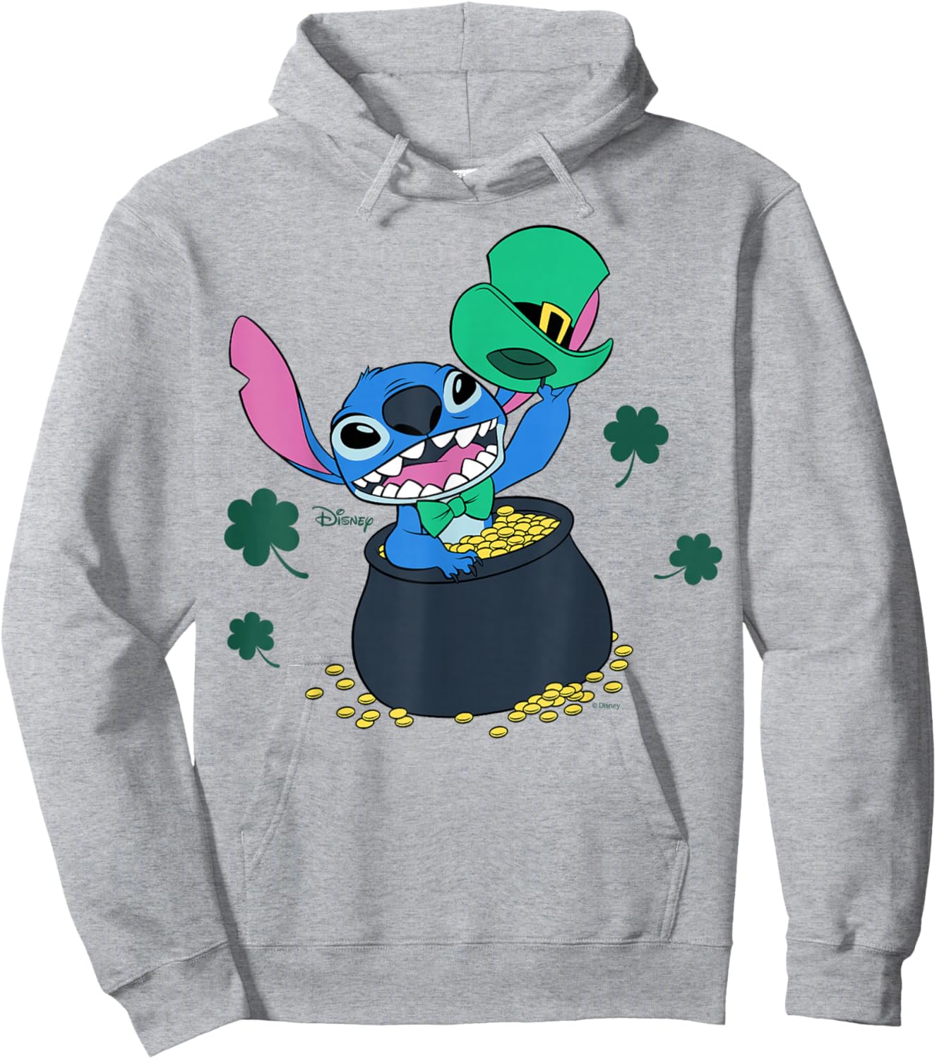 Disney Lilo & Stitch Lucky Leprechaun St Patrick's Day Hoodie - Hoodie | Ash