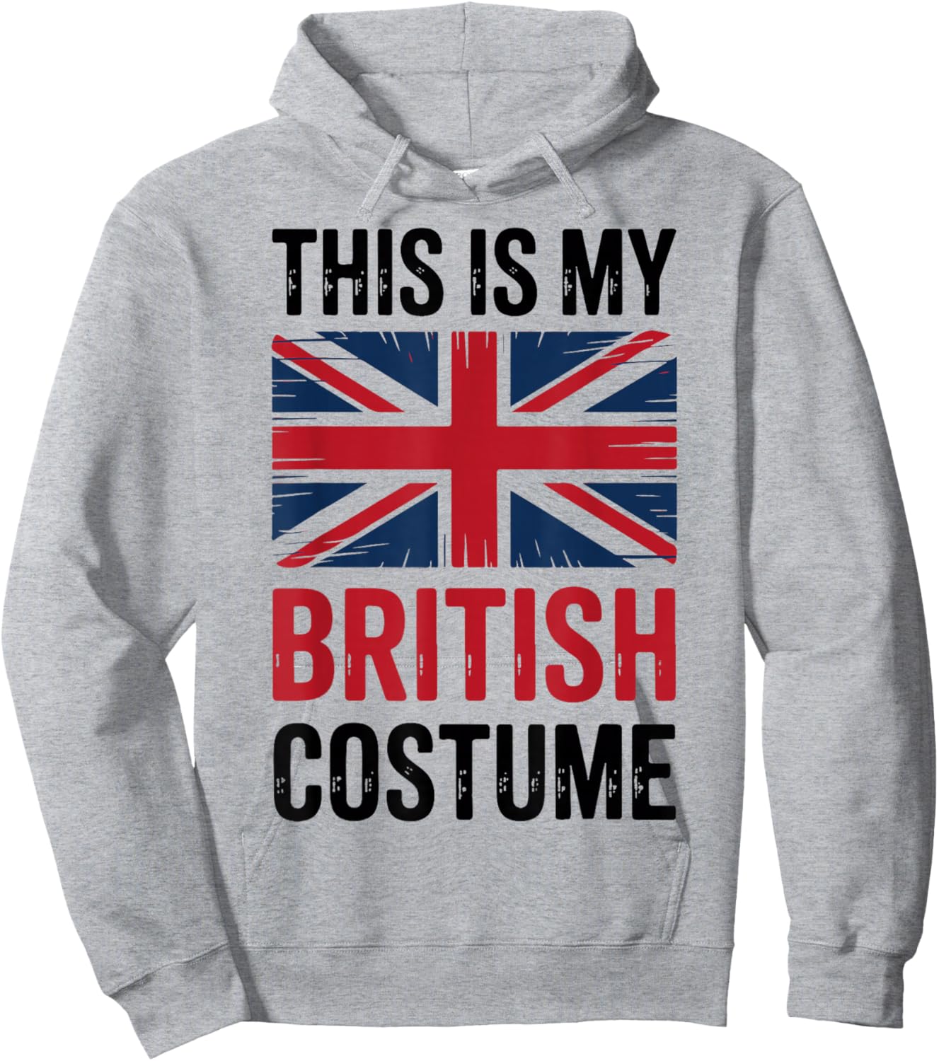 This is My British Costume Patriotic British Flag Halloween Hoodie - Hoodie | Ash