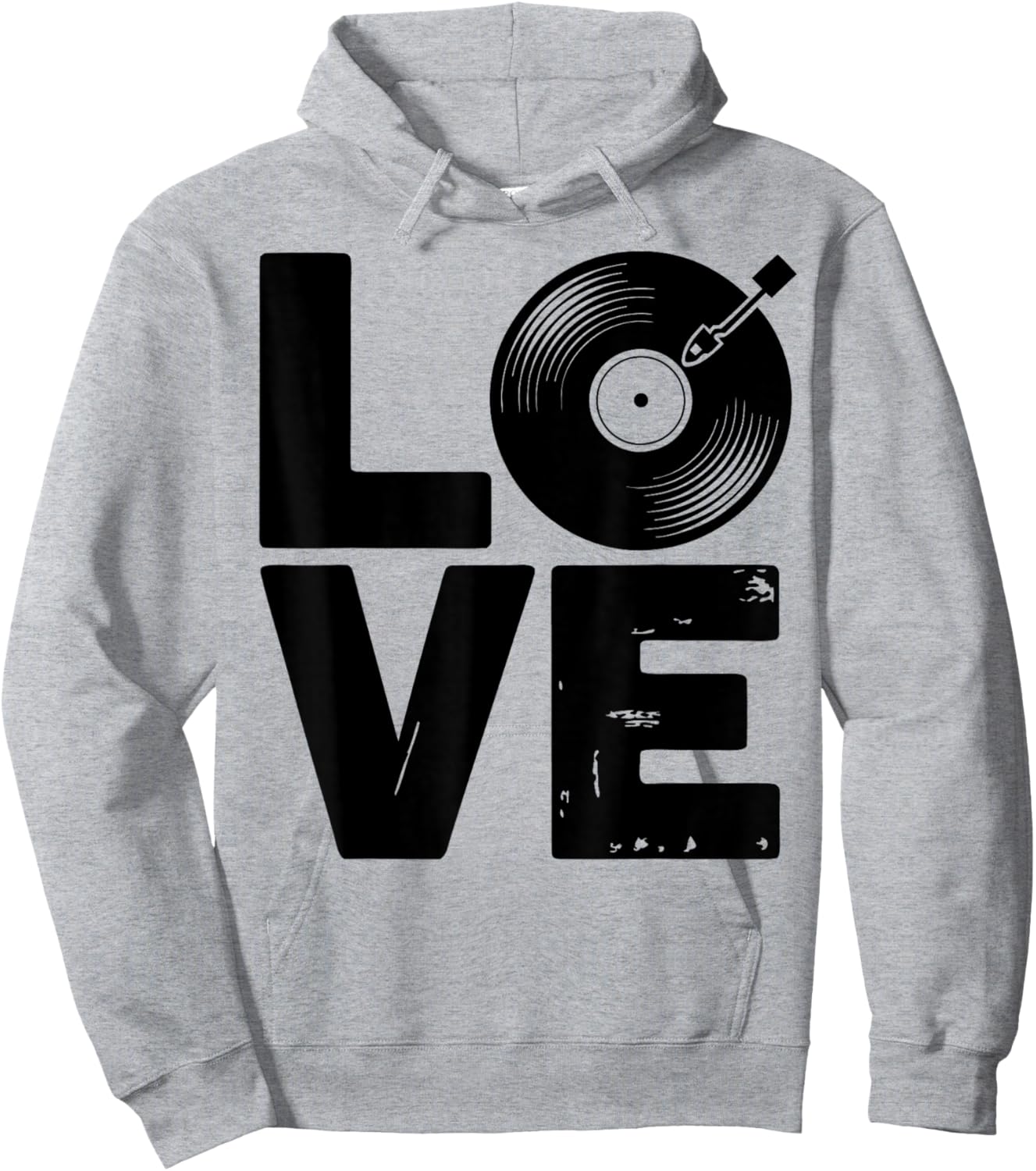 Vinyl Lover Record Collector Turntable Music Hoodie - Hoodie | Ash
