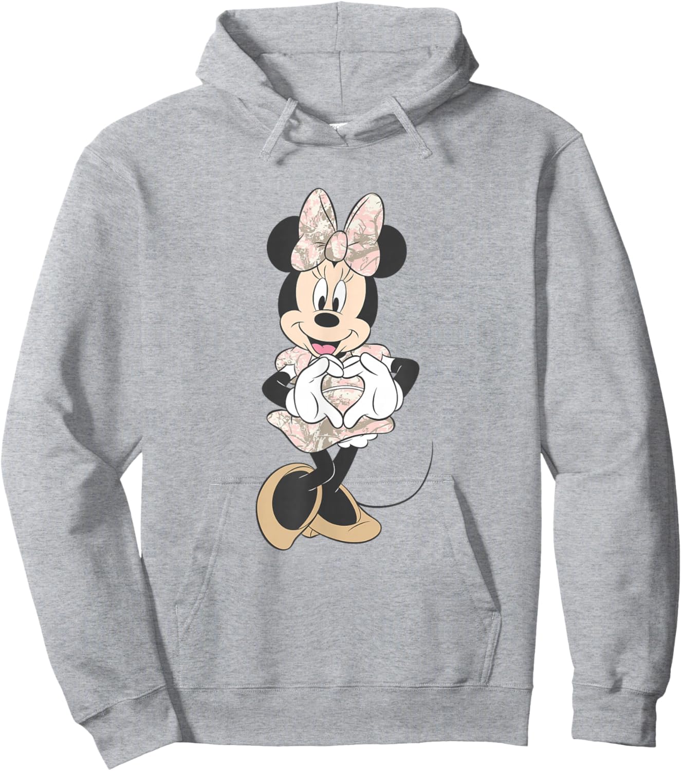 Disney Mickey and Friends Minnie Mouse Pink Camo Heart Hoodie - Hoodie | Ash