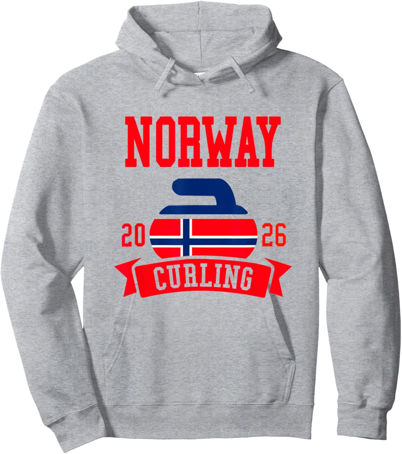 Norway Curling 2026 Norwegian Sports Lover Winter Athletic Hoodie - Hoodie | Ash