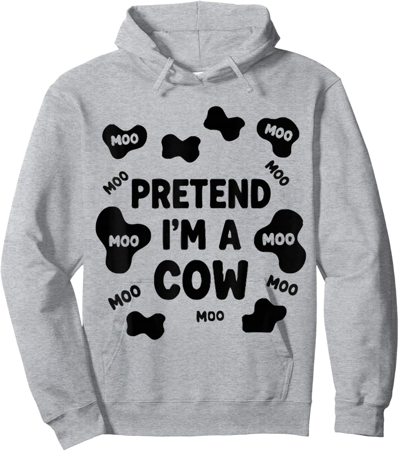 Adult Costume Pretend I'm a Cow Hoodie - Hoodie | Ash