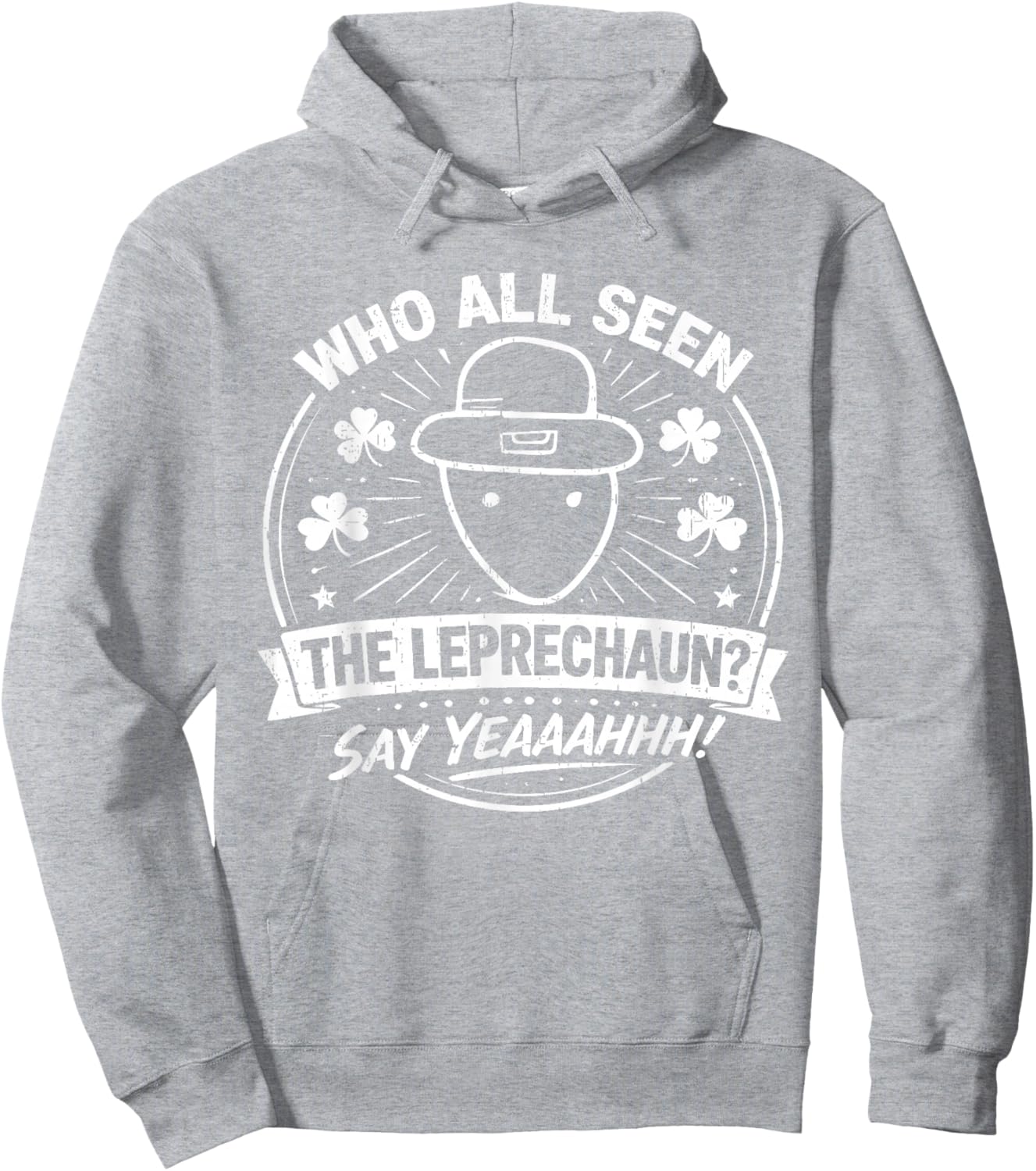 Funny Leprechaun Amateur Sketch Meme Irish St Patrick's Day Hoodie - Hoodie | Ash