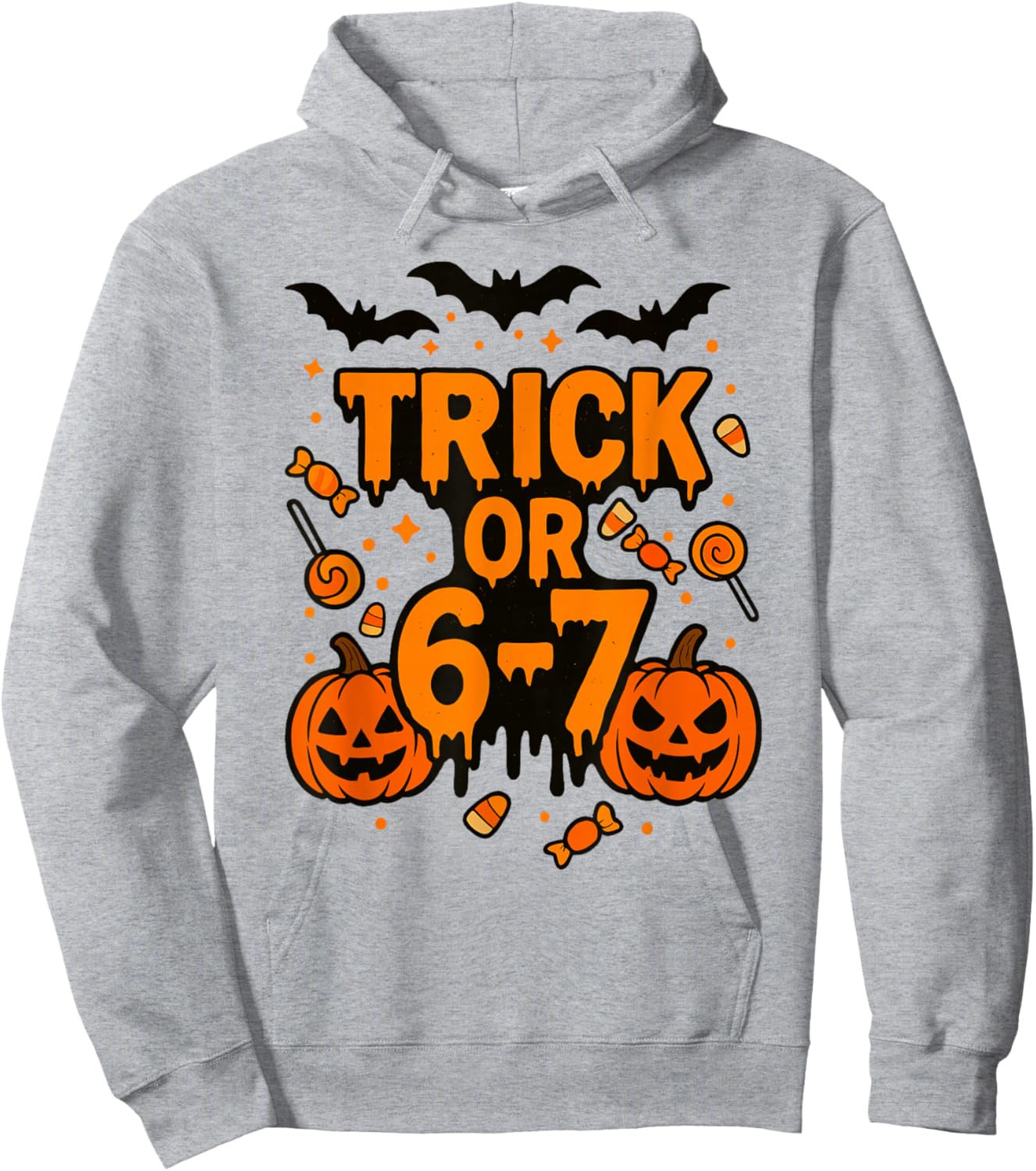 Trick or 6 7 Funny Halloween Meme Hoodie - Hoodie | Ash