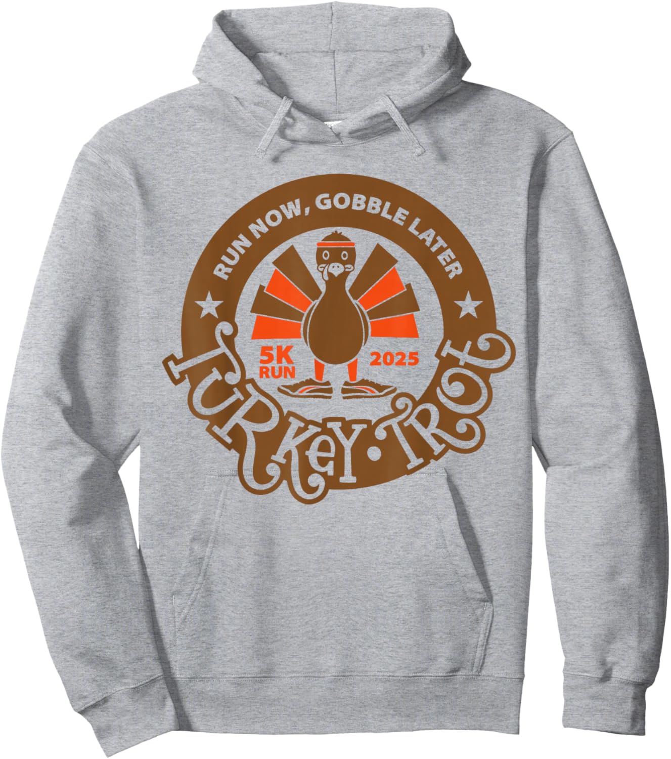 Thanksgiving Turkey Trot Squad 5K Run 2025 Hoodie - Hoodie | Ash