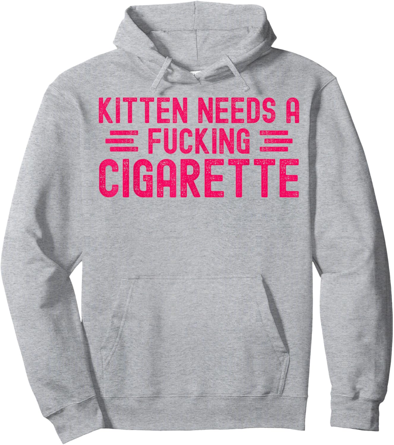 Kitten Needs A Fucking Cigarette Funny Cat Meme Embarrassing Hoodie - Hoodie | Ash