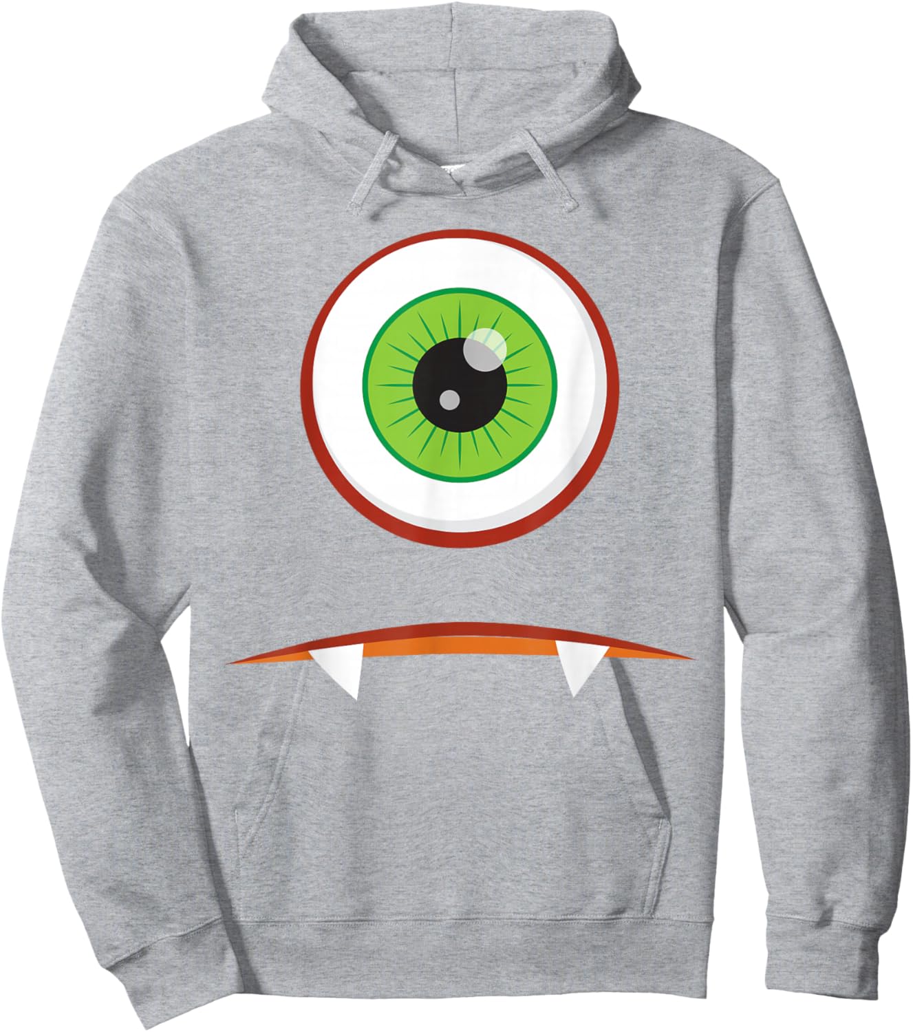 Cute Monster Face Halloween Group Costume Hoodie - Hoodie | Ash