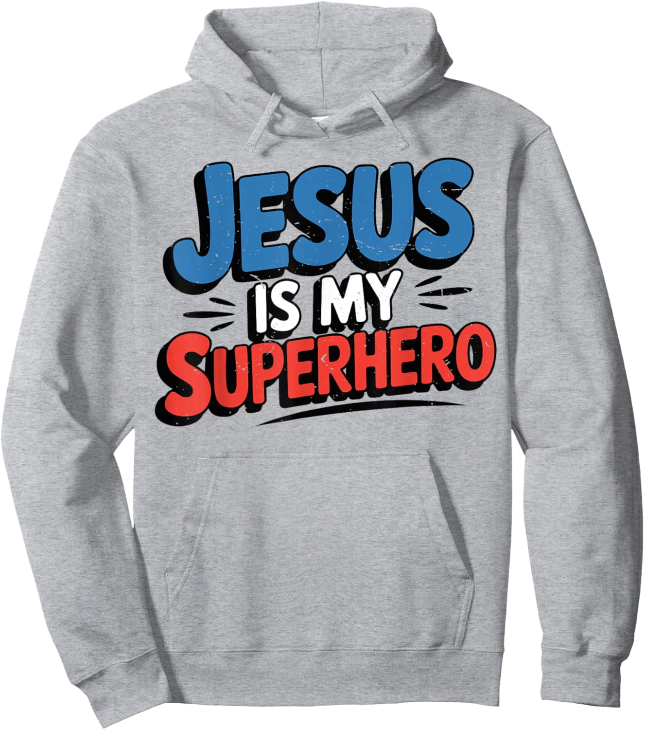 Girls Jesus is My Superhero Christian Toddler Kids Women God Hoodie - Hoodie | Ash
