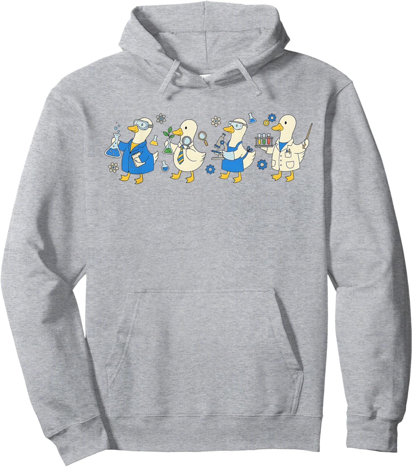 Women Funny Silly Goose Science Teacher STEM Back to School Hoodie - Hoodie | Ash