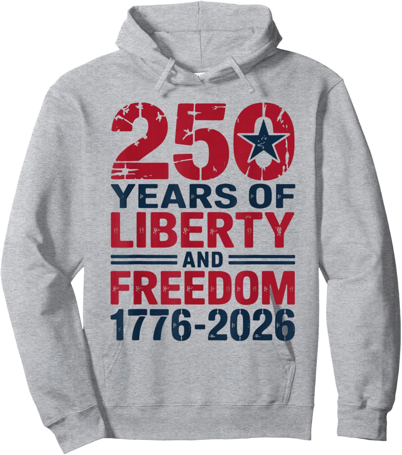250th 4th of July - 250 Years of Freedom USA Hoodie - Hoodie | Ash
