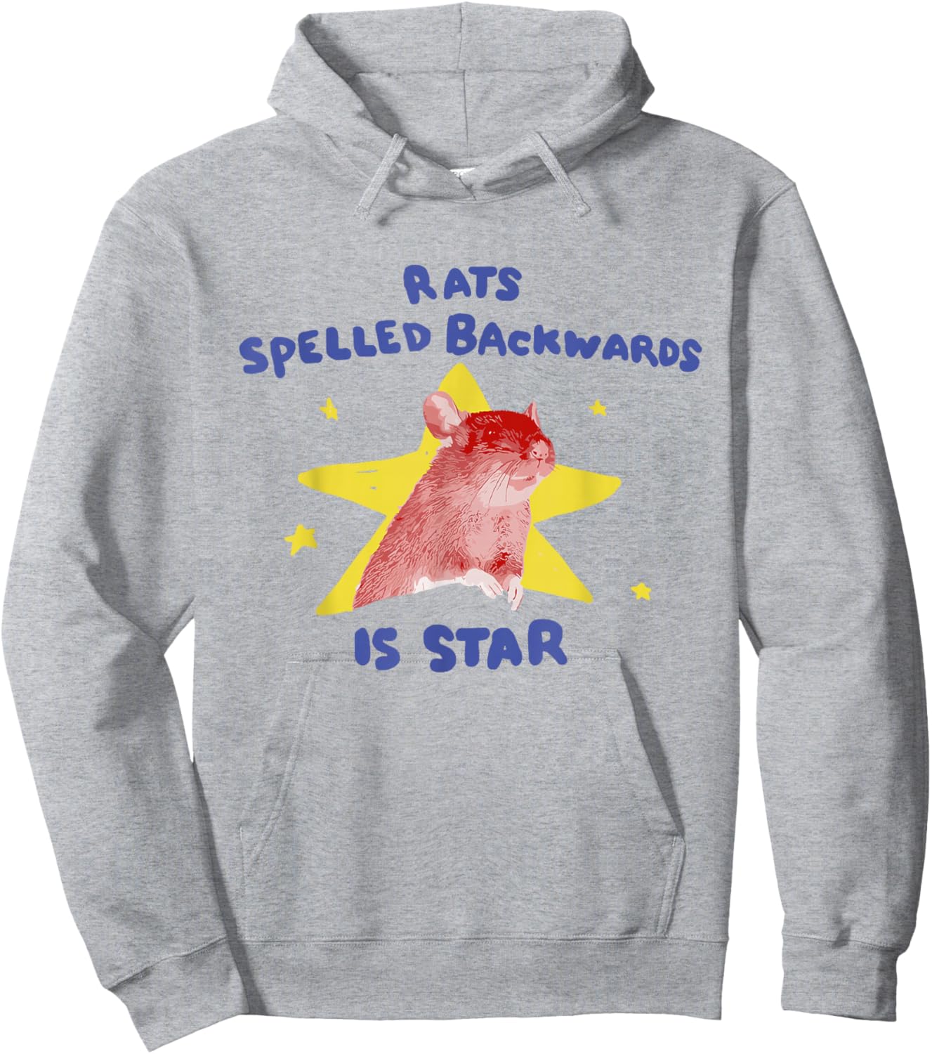Rats Spelled Backwards is Star Rat Meme Rat Lover Animal Hoodie - Hoodie | Ash