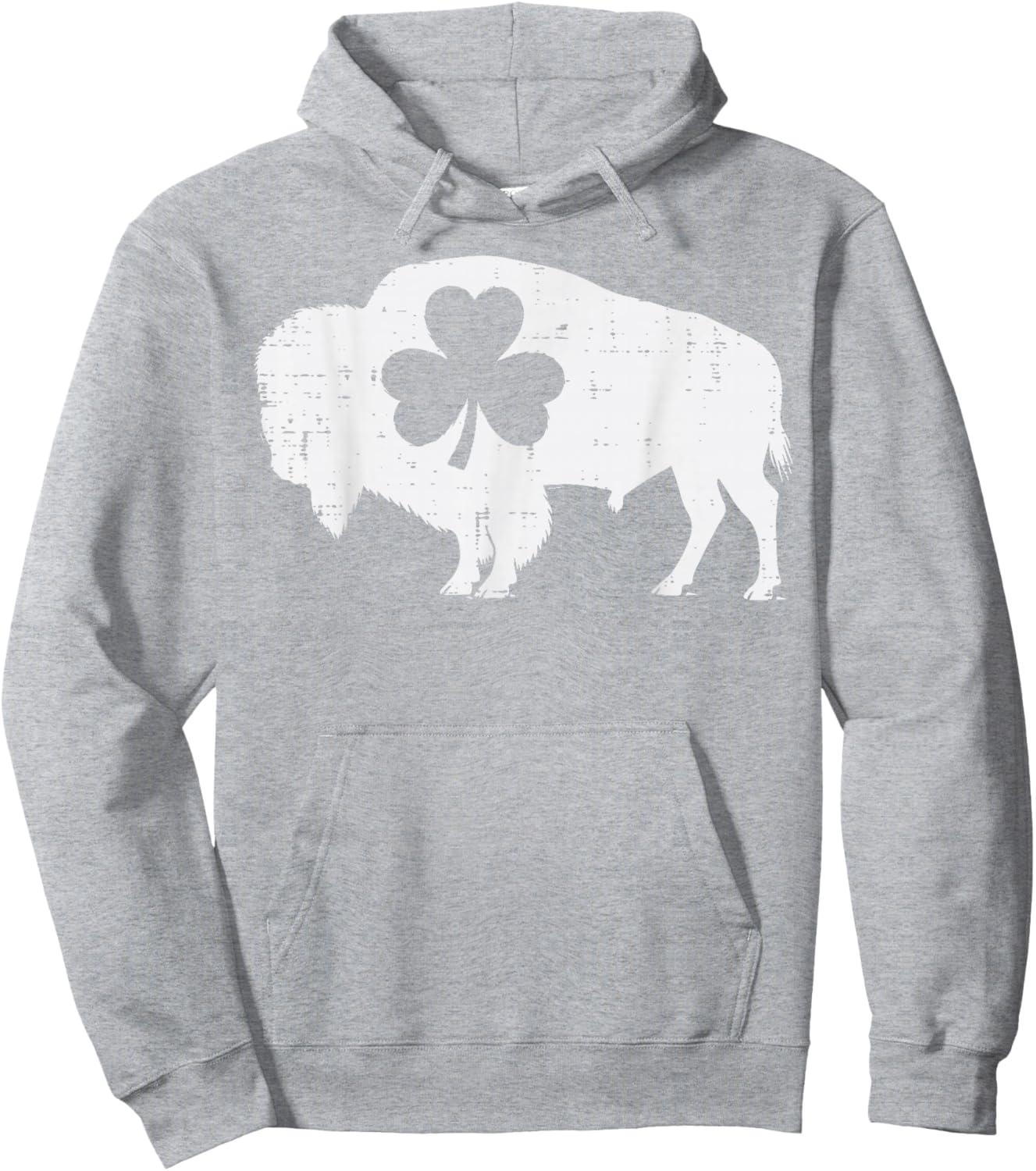 St Patricks Day Buffalo Shamrock Saint Paddys Men Women Kids Hoodie - Hoodie | Ash