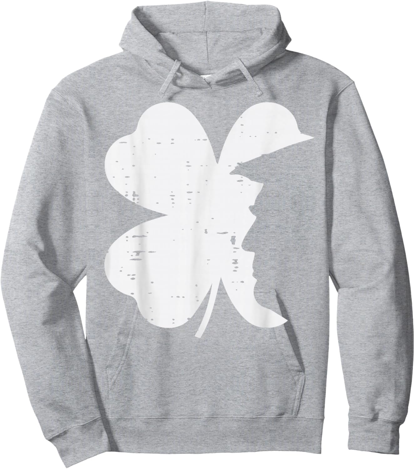 St Patricks Day Shamrock Trump Silhouette Saint Paddys Men Hoodie - Hoodie | Ash